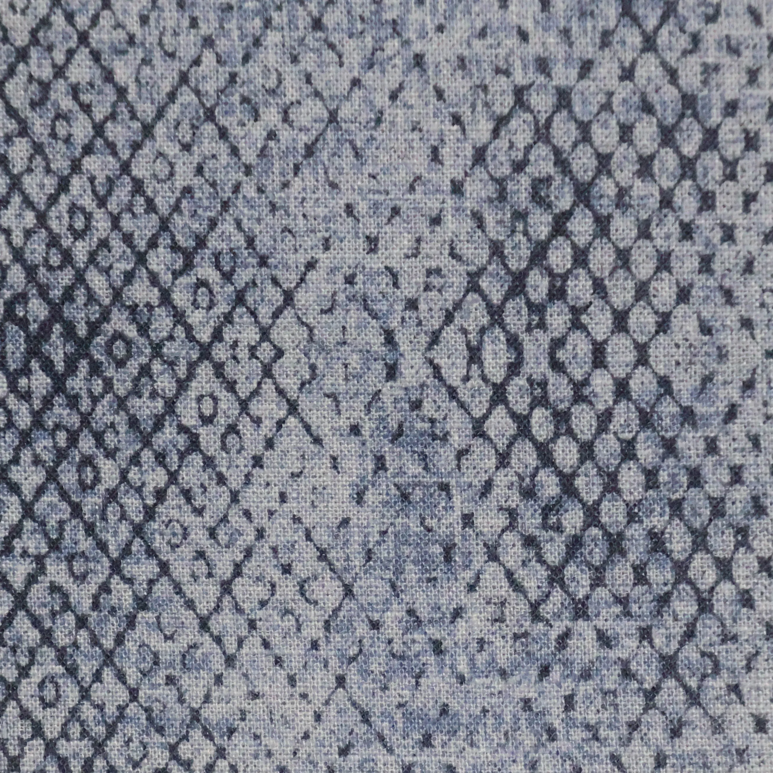 Linnen blauw met ruitenpatroon